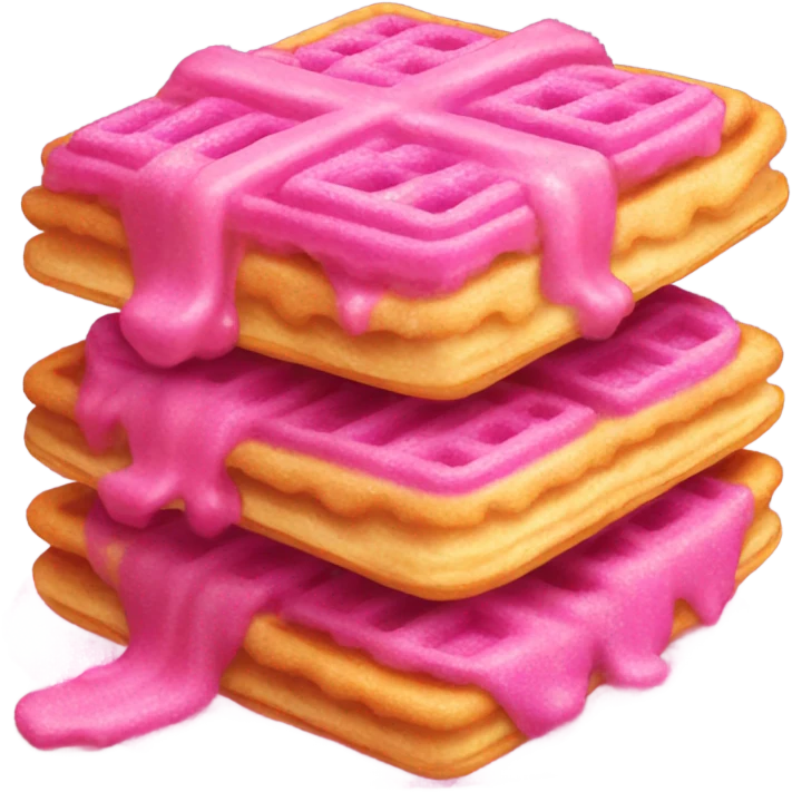Stack of waffles that are pink with glitter  emoji
