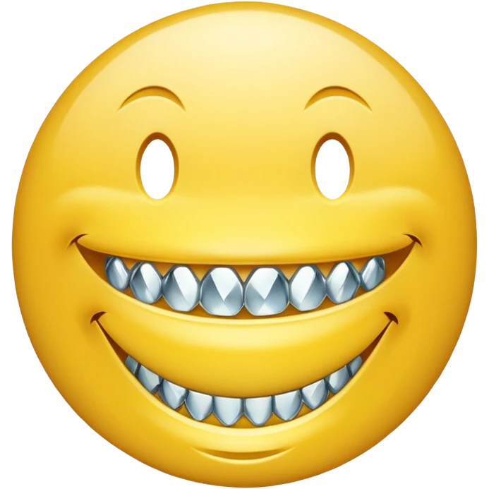 Smiley face with diamond grillz  emoji