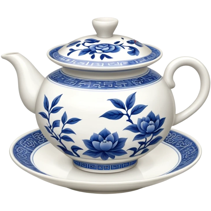 blue chinese tea gaiwan without handles emoji
