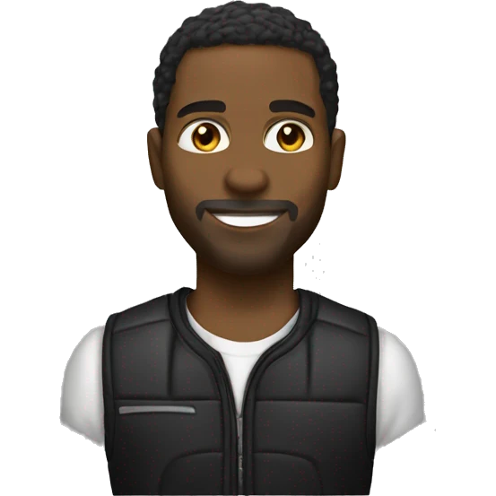 Black man in a dodge challenger emoji