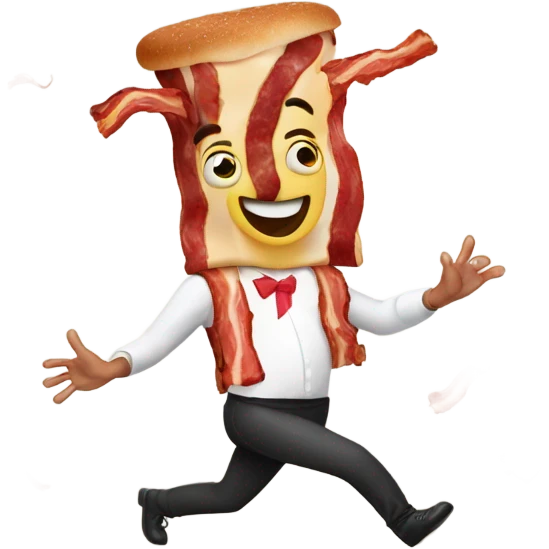 Dancing pieces of bacon  emoji
