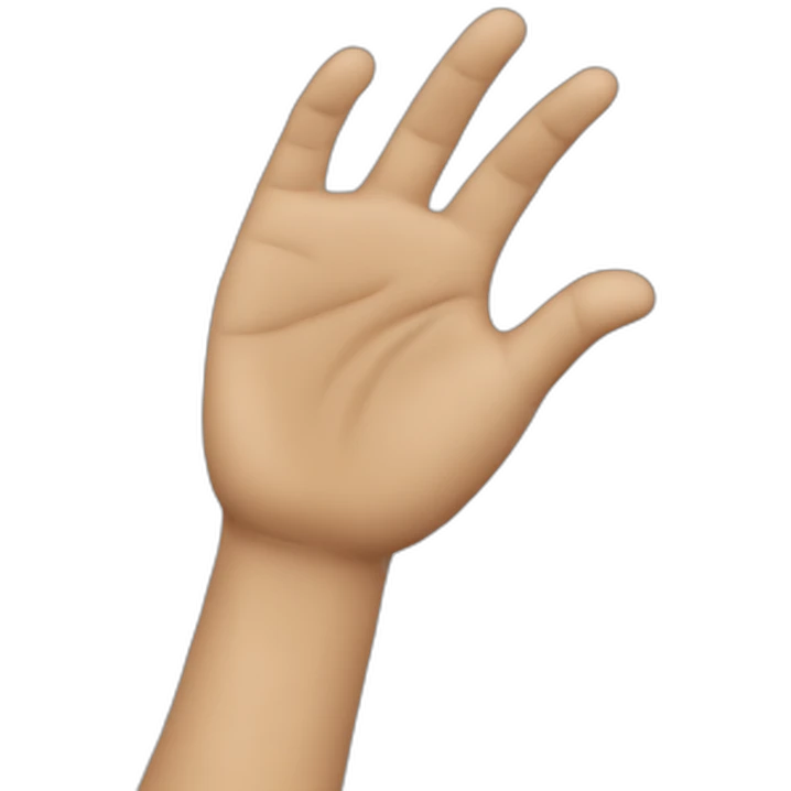 Mano haciendo v emoji