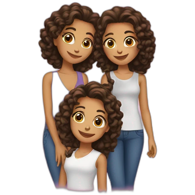 Cuatro amigas emoji