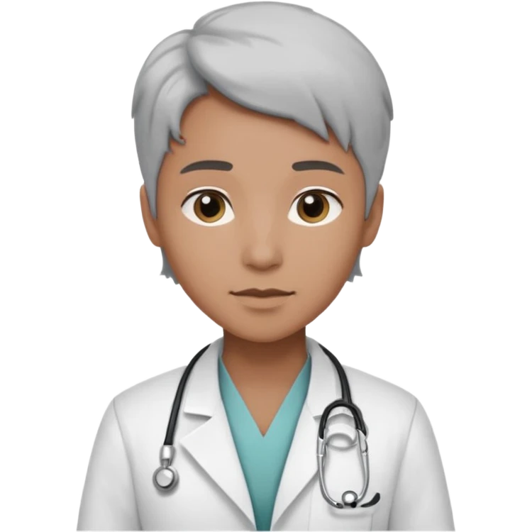 androgynous medium tone skin physician emoji