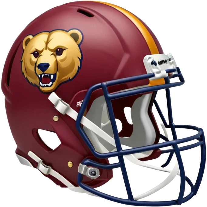 Washington commanders, football helmet facing Chicago Bears football helmet emoji