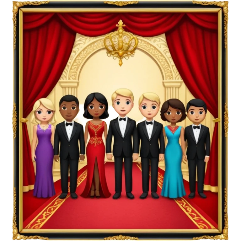 red carpet and crowd emoji