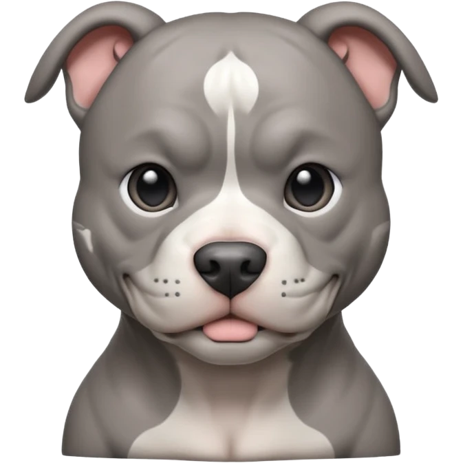 silver pitbull grey eyes emoji