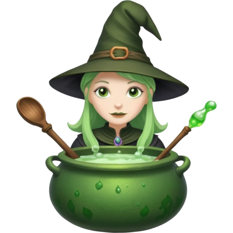 green witch cooking potion emoji