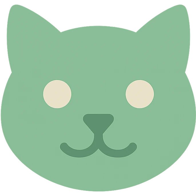 green cat face icon emoji