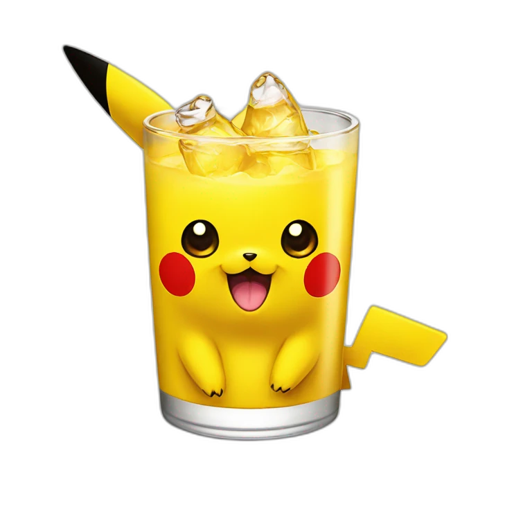 Pikachu drink coca emoji