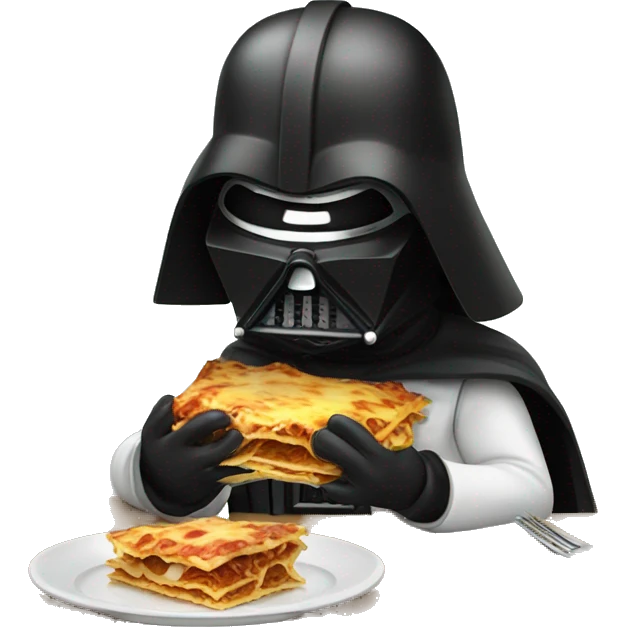 Darth Wader eating lasagna emoji