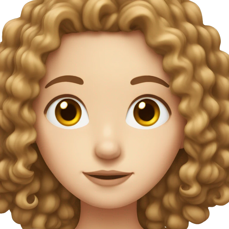 white girl with brown curls  emoji