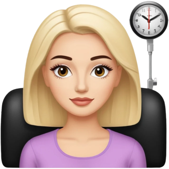 lady is relaxing (lash and brows salon) emoji
