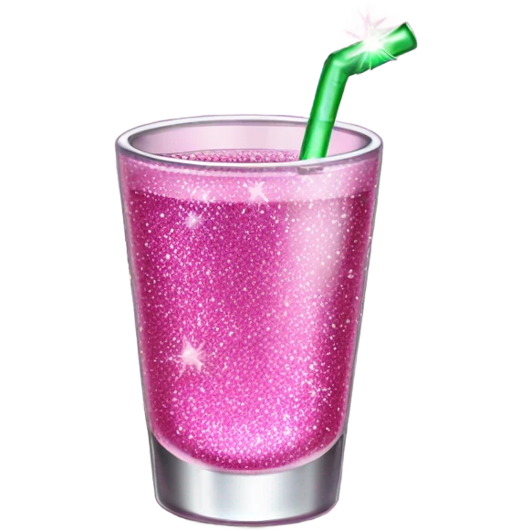 Pink shot drink with glitter  emoji