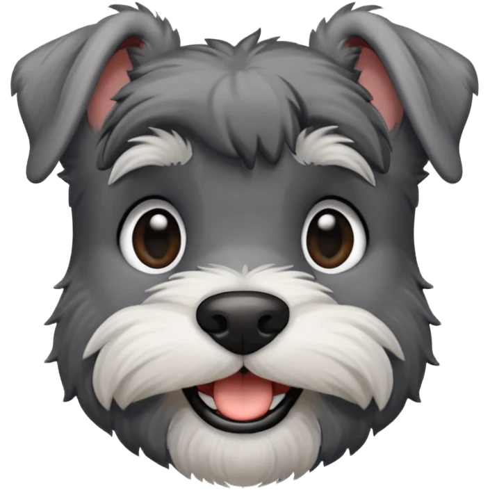 Happy Schnauzer saying hello emoji
