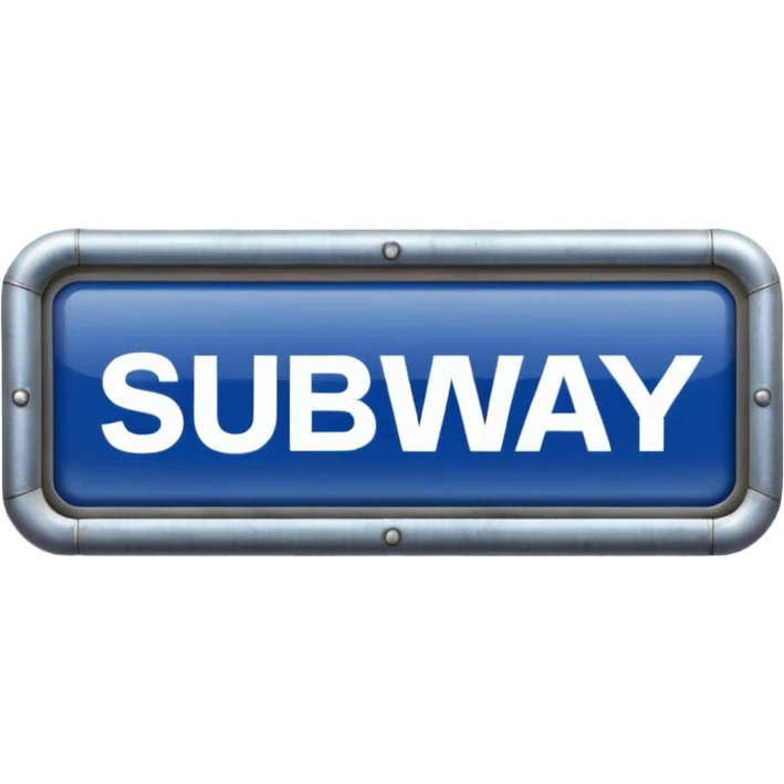Platform NO.5 board , blue text display, Subway Sign. emoji