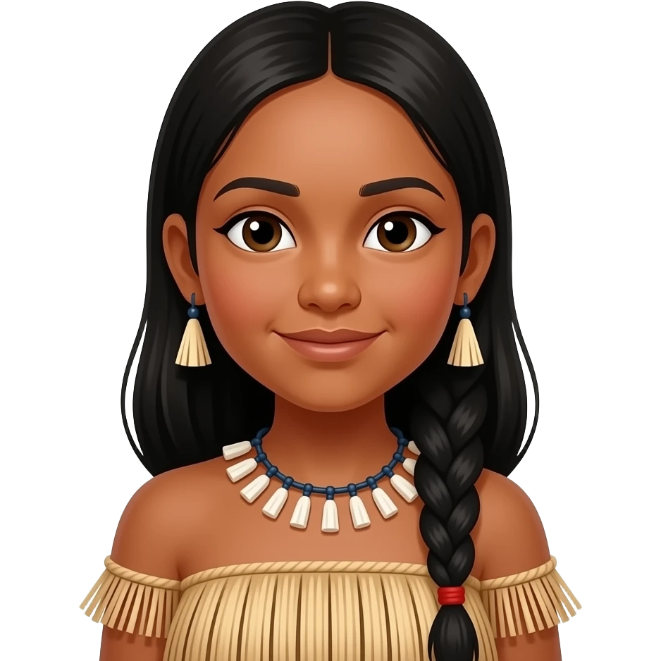 Papua girl emoji in traditional clothes emoji
