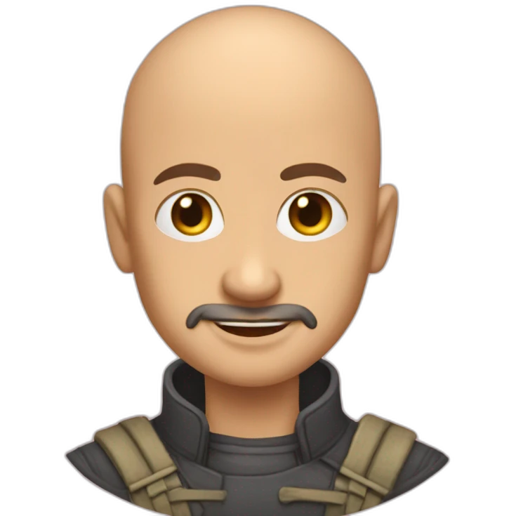 Bald man maoïste loving pancake emoji