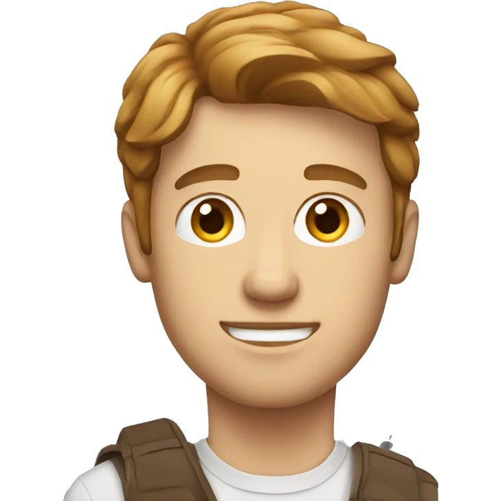 white man with brown hair with a MacBook emoji