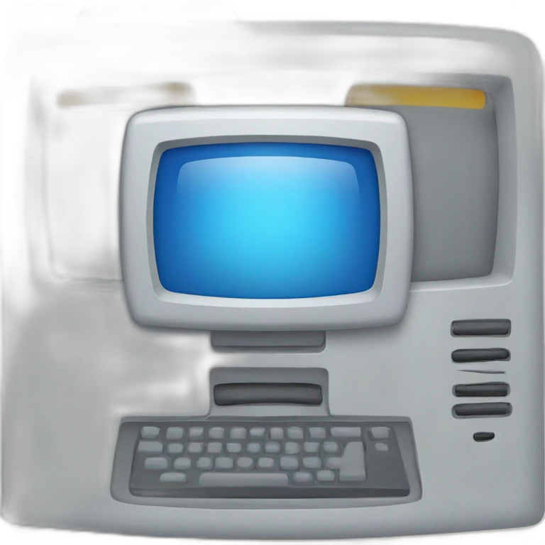 Computer with a edit program emoji