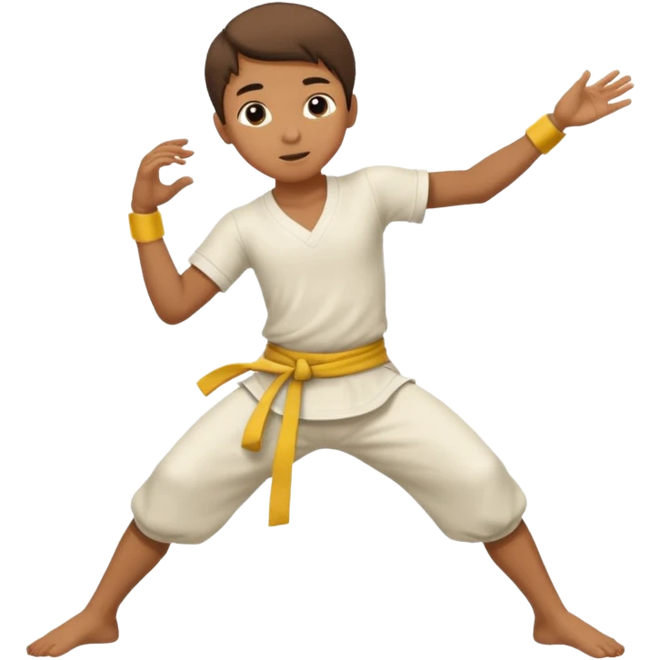 Faça um menino jogando capoeira  emoji
