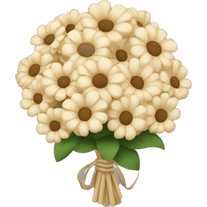 beige flower bouquet emoji