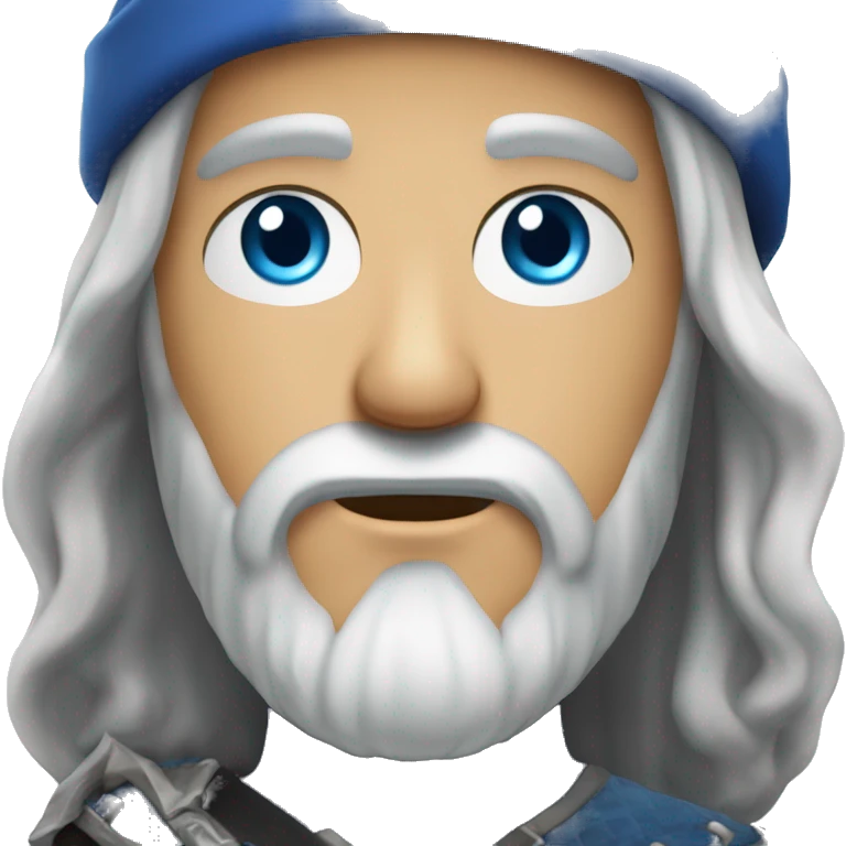 jeune homme châtain yeux bleu barbe emoji