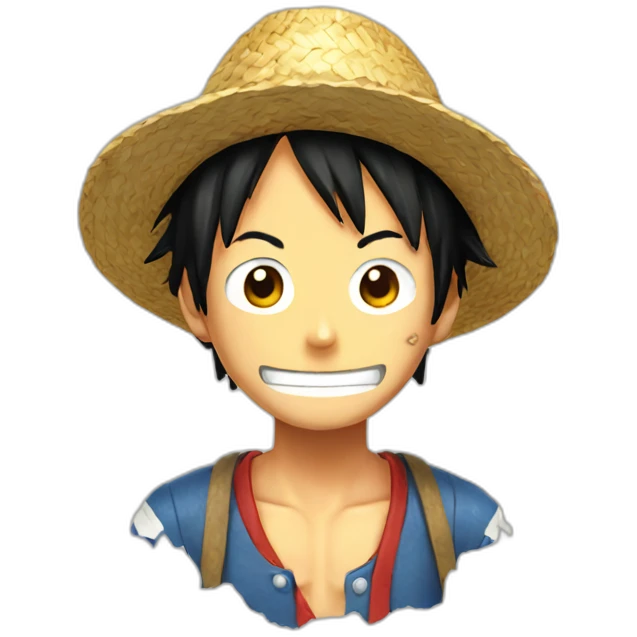 Luffy with straw hat emoji