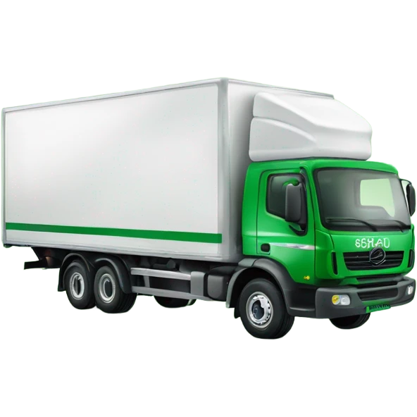 camion per spedizioni verde, con la scritta "spedizione gratuita" emoji