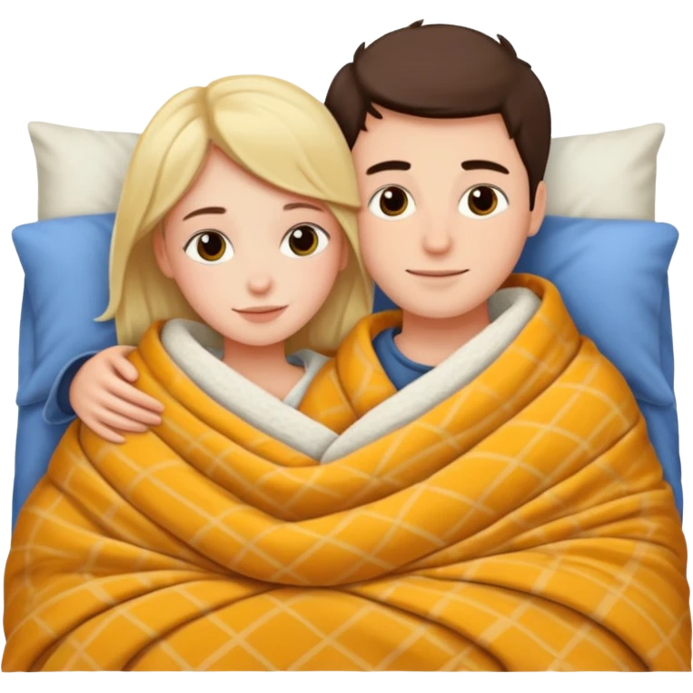two people cuddling in bed emoji