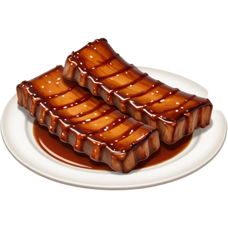 Barbecue Ribs on plate emoji