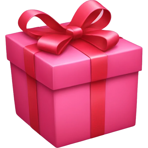 Red gift with pink bow emoji