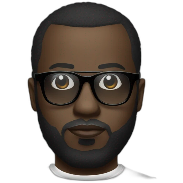 maître gims with black tinted glasses without eyes emoji