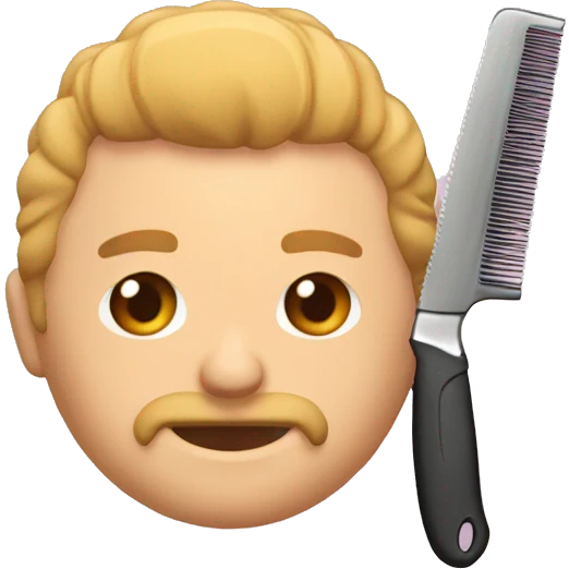 Emoji de barbero cortando el pelo emoji