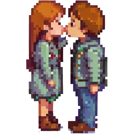 a couple kissing emoji