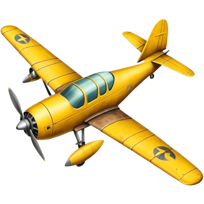yellow propeller plane emoji