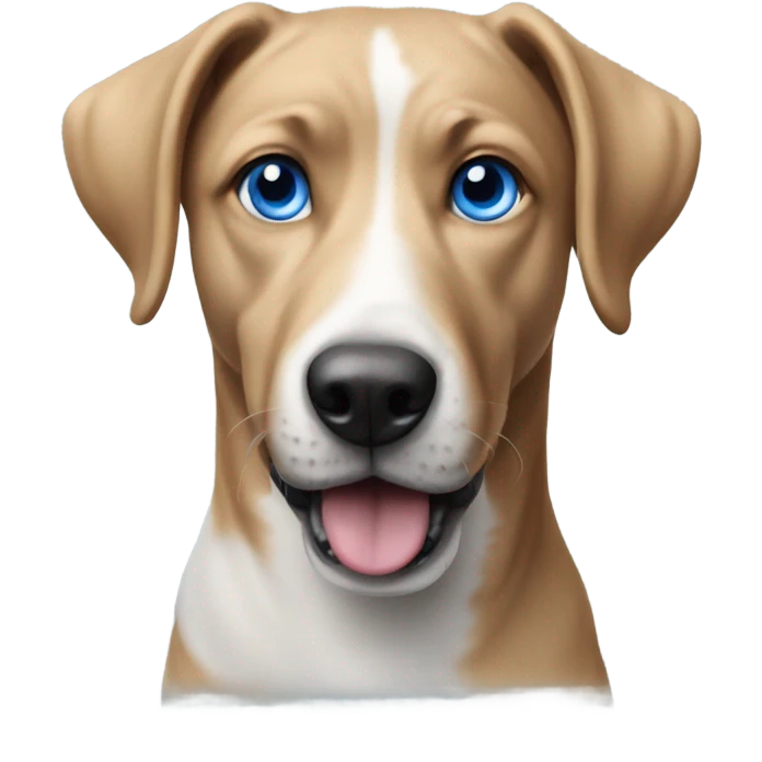 realistic blue eyed dog emoji