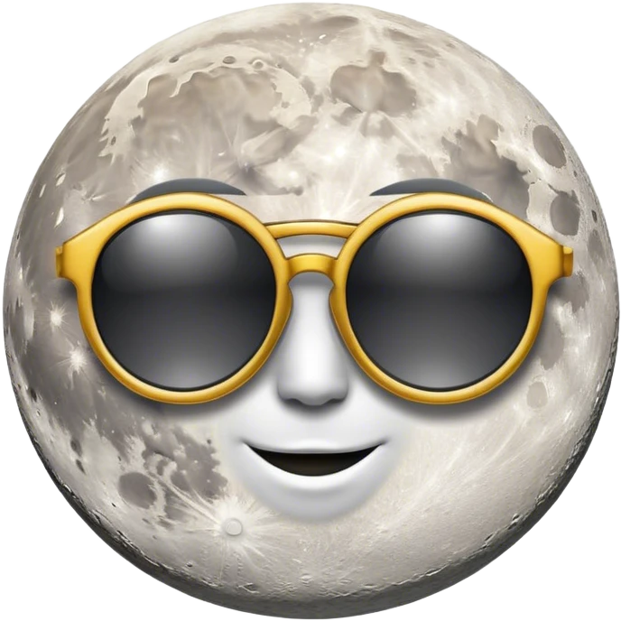 Moon wearing sunglasses emoji