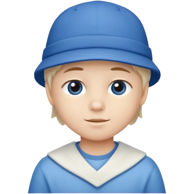 kid with blue and white hat emoji