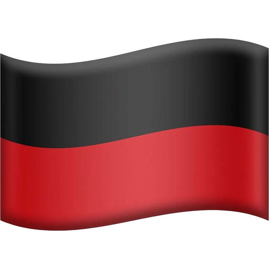 I want a black nd red flag with the above portion should be black and the below portion should be red emoji