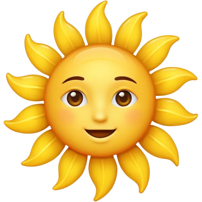 Sun, no face emoji