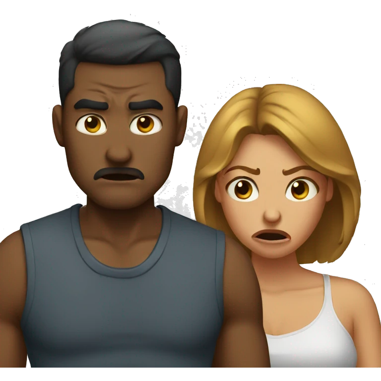 angry couple crying emoji