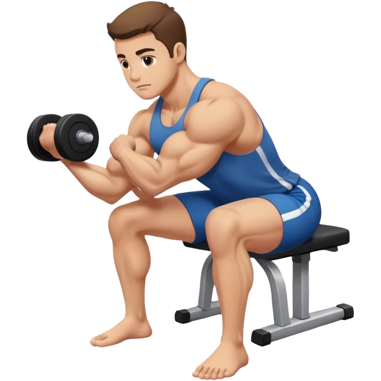 man weighted wrist curl emoji