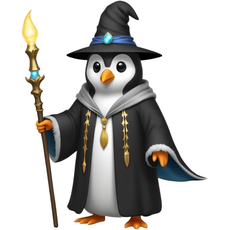Penguin Wizard emoji