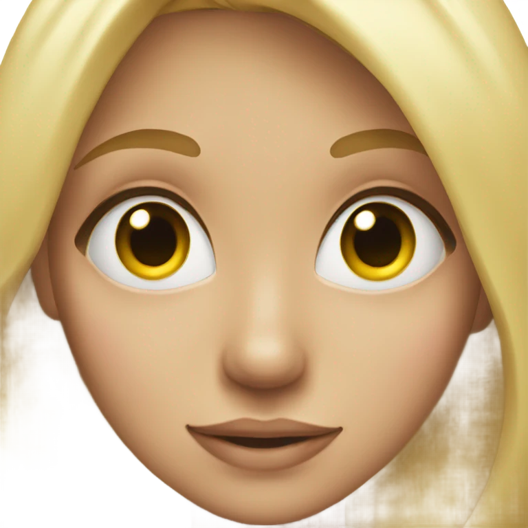 Blonde girl with heart eyes emoji