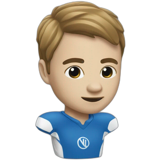un chauve qui joue au foot emoji