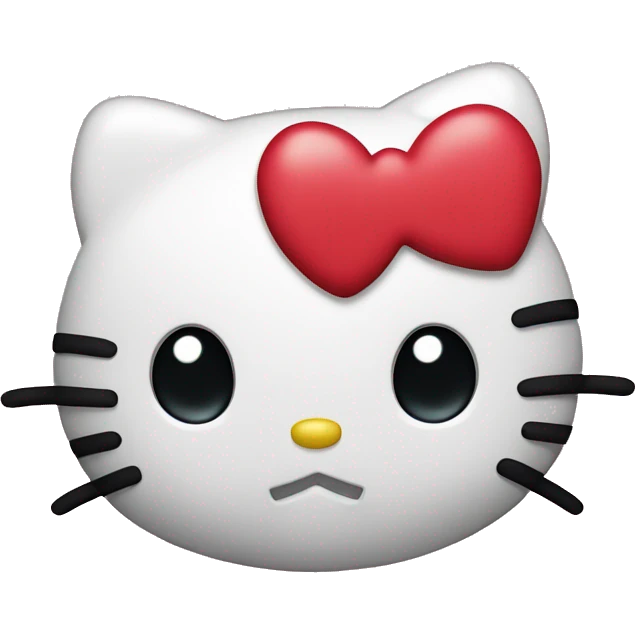 hello kitty with heart emoji