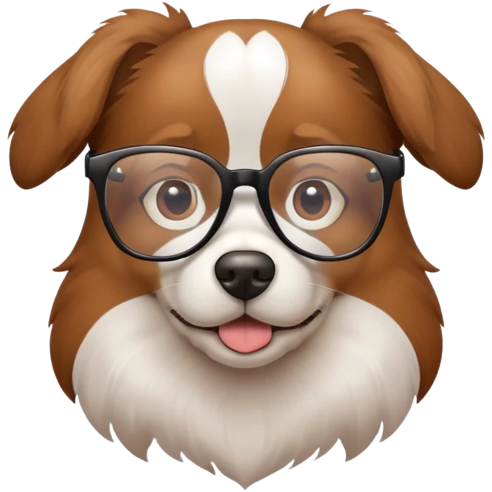 Perro con lentes  emoji