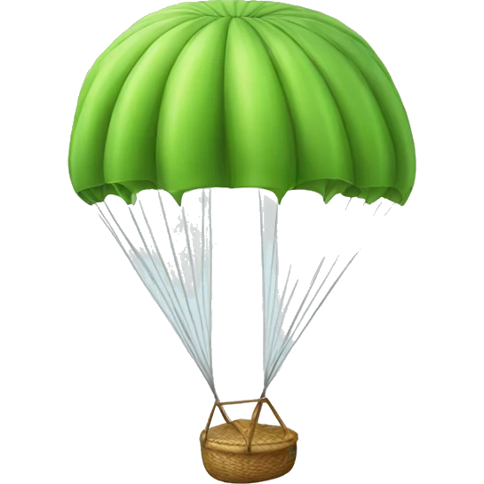 parachute realistic  emoji
