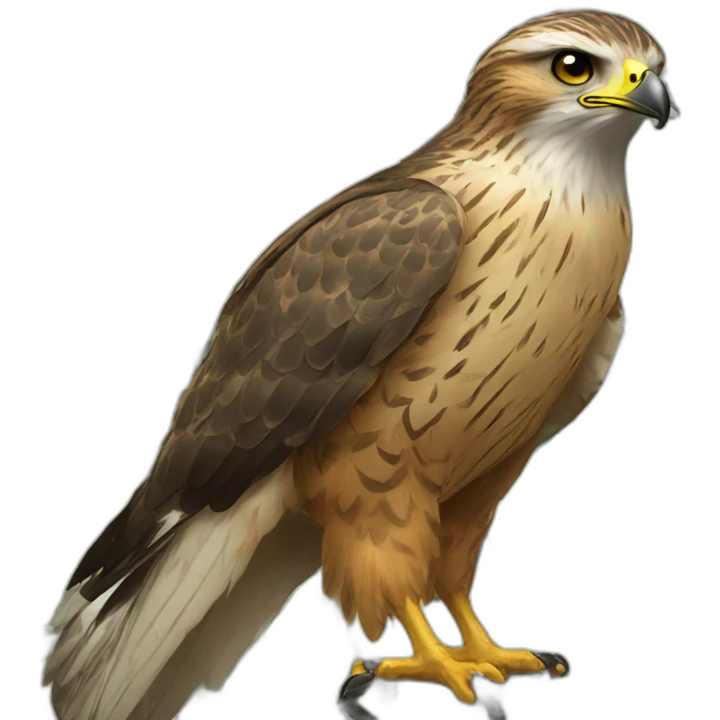 Hawk with cash emoji